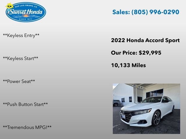 Certified 2022 Honda Accord Sport image 14
