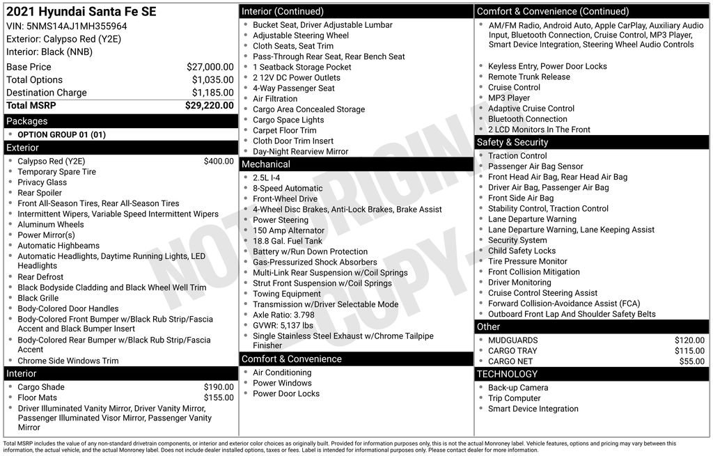 Certified 2021 Hyundai Santa Fe SE image 7