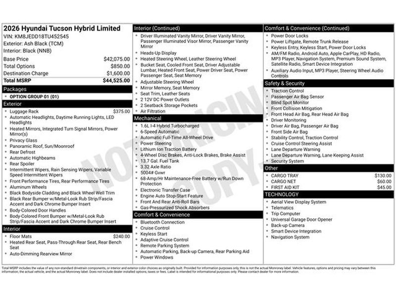 New 2026 Hyundai Tucson Limited AWD/4WD image 26