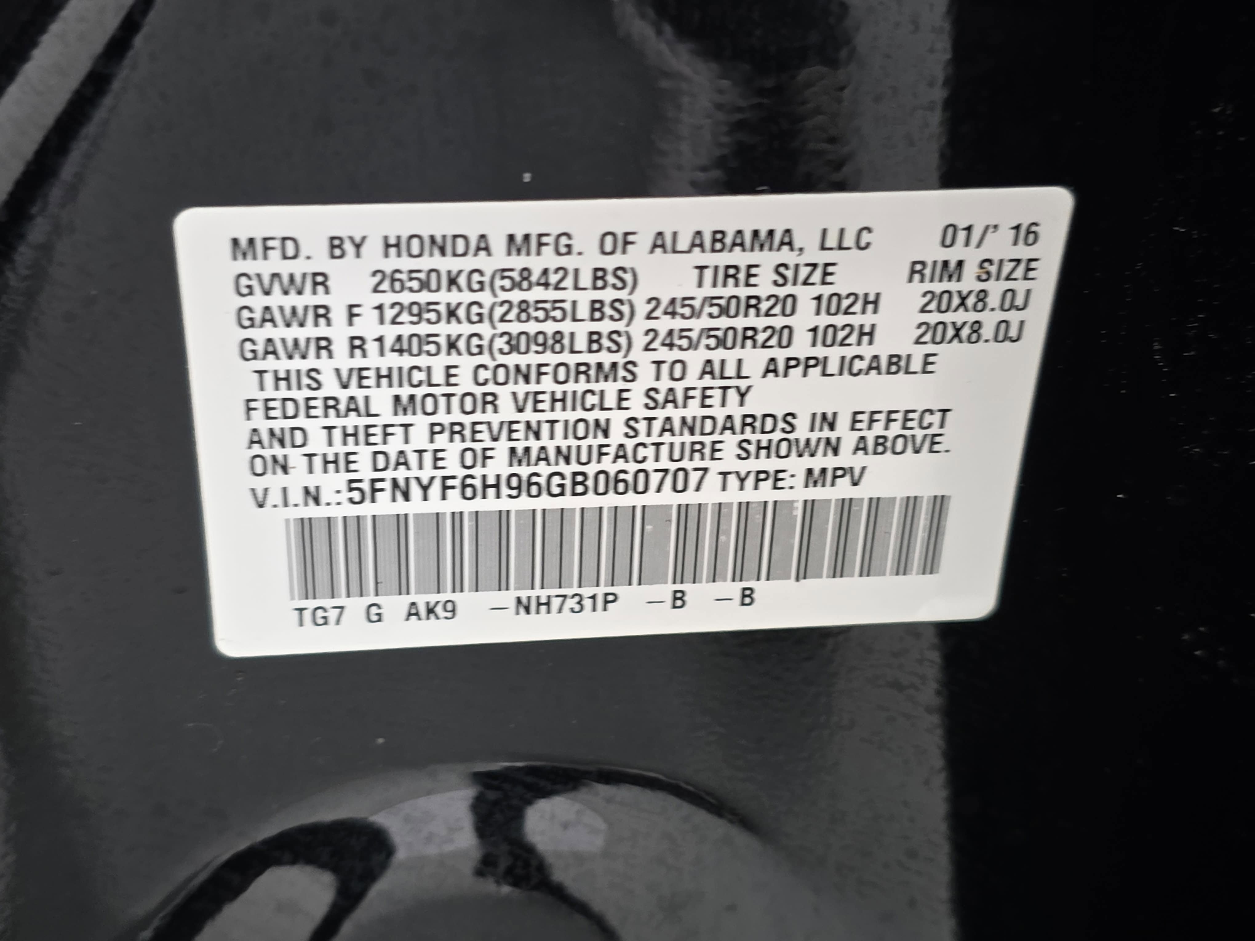 Used 2016 Honda Pilot Touring image 37