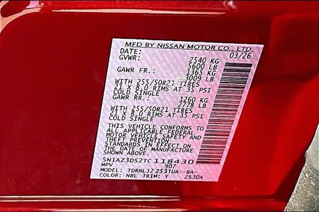 New 2026 Nissan Murano Platinum w/ Cargo Package image 8