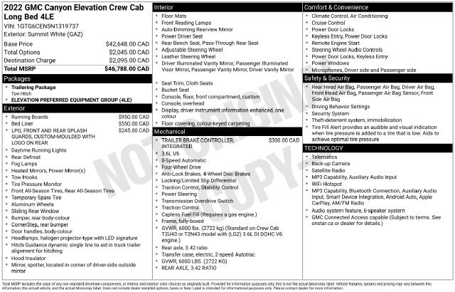 Used 2022 GMC Canyon Elevation AWD/4WD image 7
