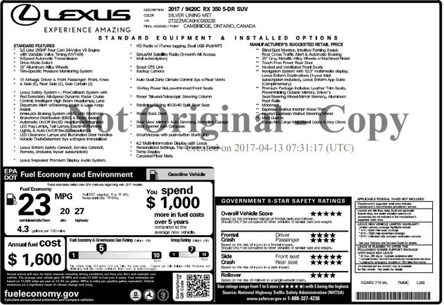 Used 2017 Lexus RX 350 FWD w/ Premium Package image 28