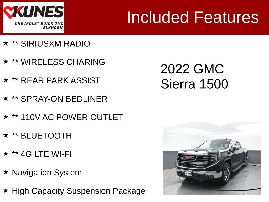 Used 2022 GMC Sierra 1500 SLT w/ SLT Convenience Package AWD/4WD image 3