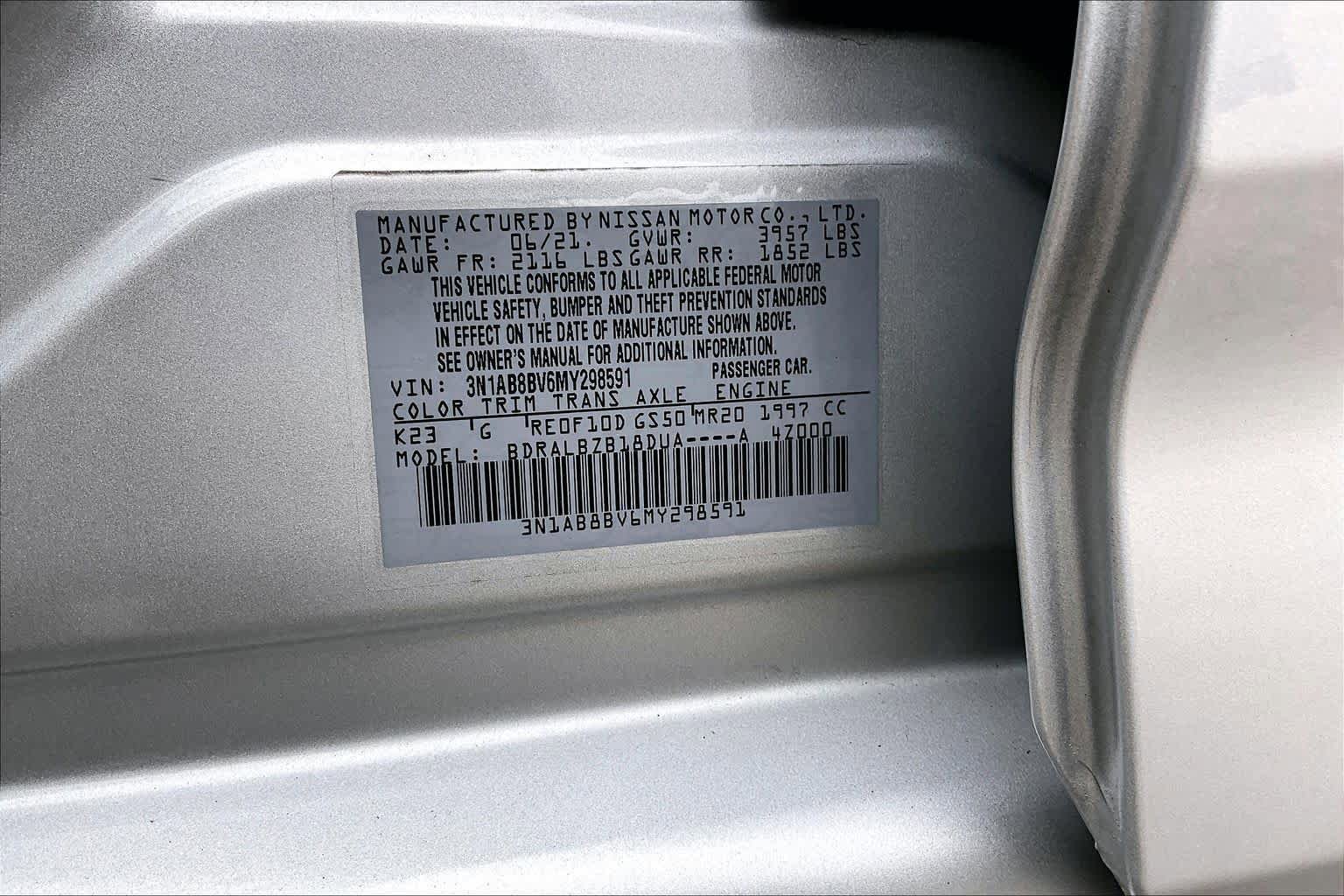 Certified 2021 Nissan Sentra S FWD image 33
