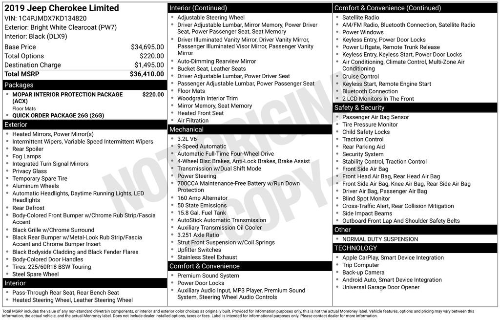 Used 2019 Jeep Cherokee Limited image 7