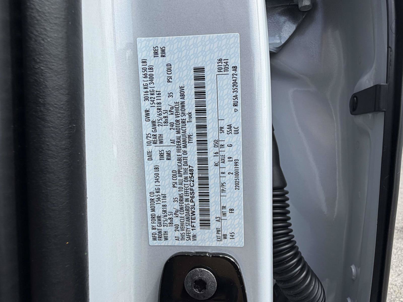 Used 2025 Ford F150 XLT w/ Equipment Group 302A MID AWD/4WD image 33