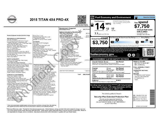 Used 2015 Nissan Titan PRO-4X w/ Pro-4x Luxury Package AWD/4WD image 13