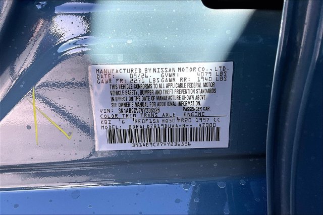 New 2027 Nissan Sentra SV w/ Floor Mat Package FWD image 13