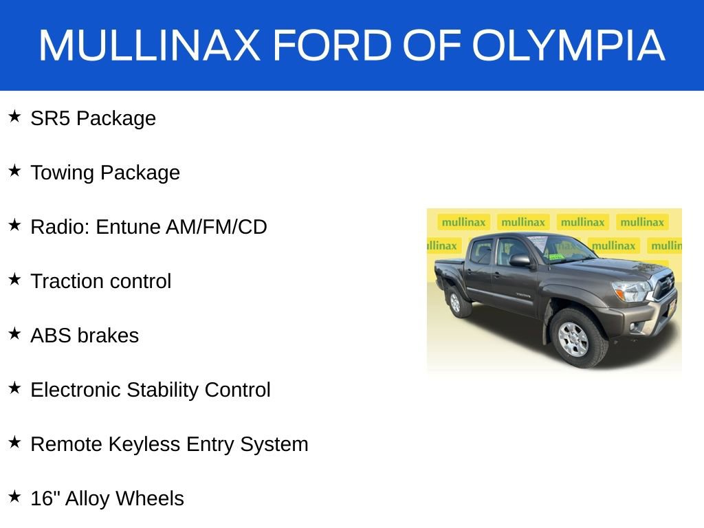 Used 2015 Toyota Tacoma 4x4 Double Cab w/ SR5 Package image 17