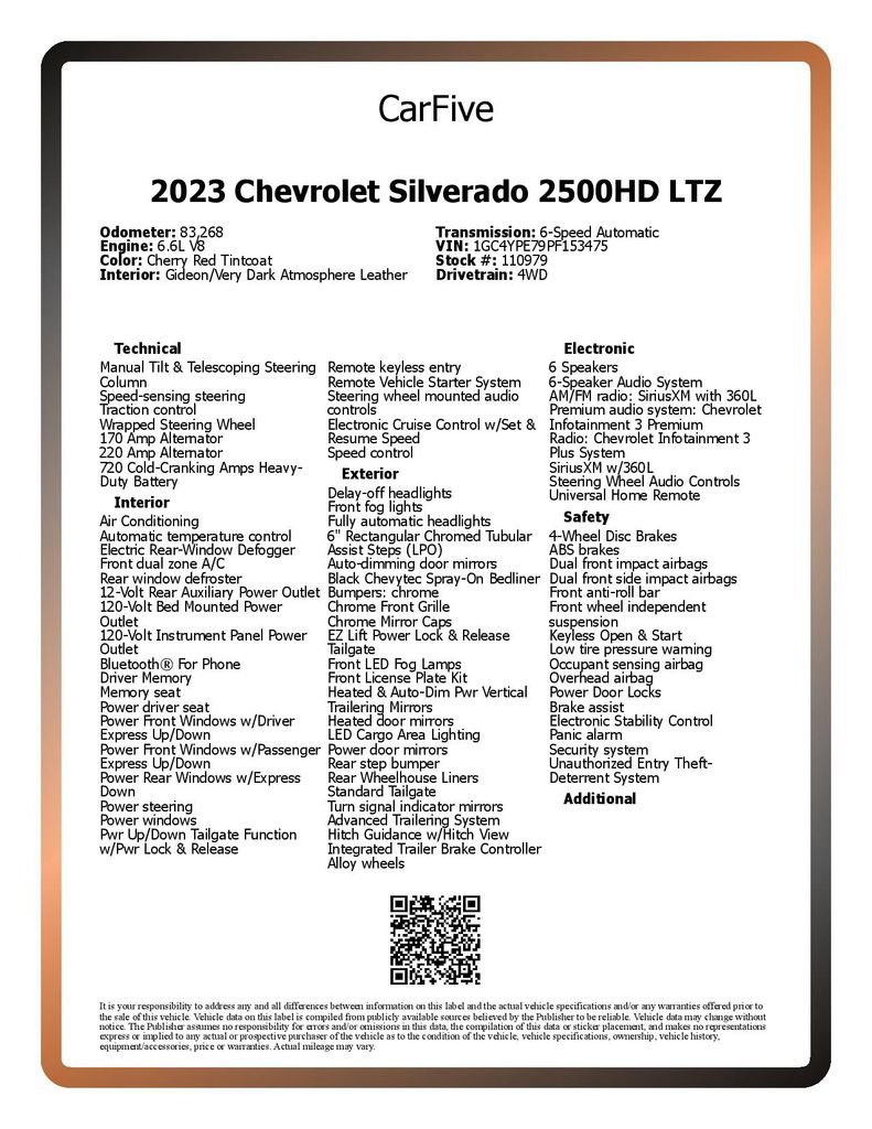 Used 2023 Chevrolet Silverado 2500 LTZ w/ LTZ Convenience Package AWD/4WD image 28