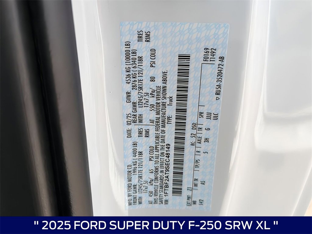 New 2025 Ford F250 XL w/ XL Chrome Package image 30