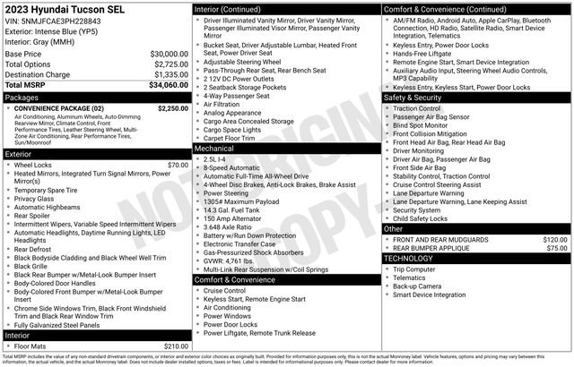Certified 2023 Hyundai Tucson SEL w/ Convenience Package AWD/4WD image 47