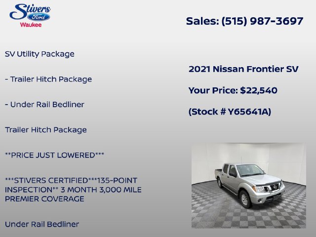 Used 2021 Nissan Frontier SV w/ SV Utility Package AWD/4WD image 8