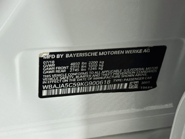 Used 2019 BMW 530i RWD image 37