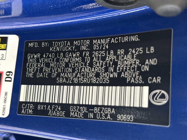 Certified 2024 Lexus ES 350 F Sport w/ Accessory Package (Z2) image 20