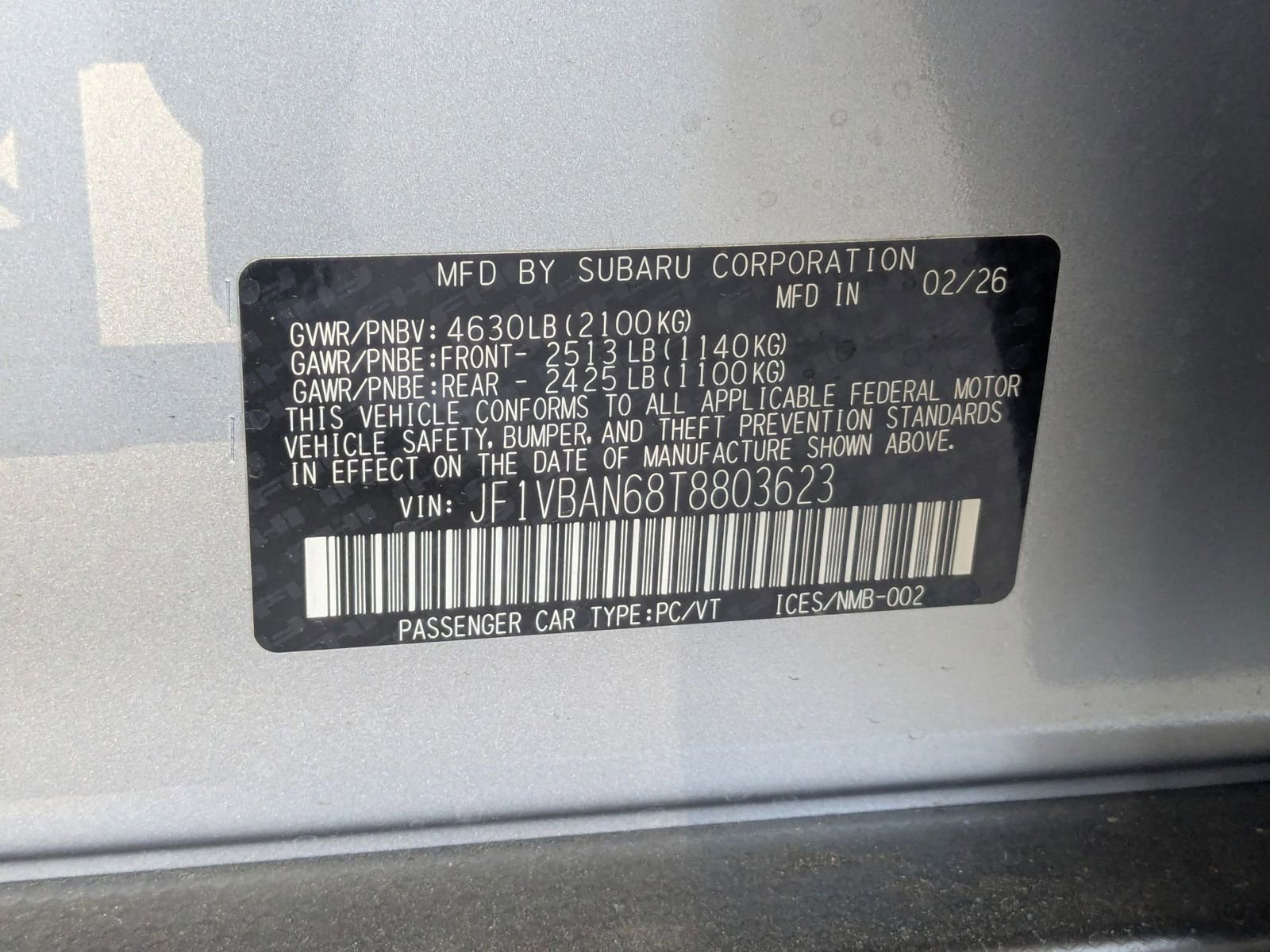 New 2026 Subaru WRX Limited AWD/4WD image 15