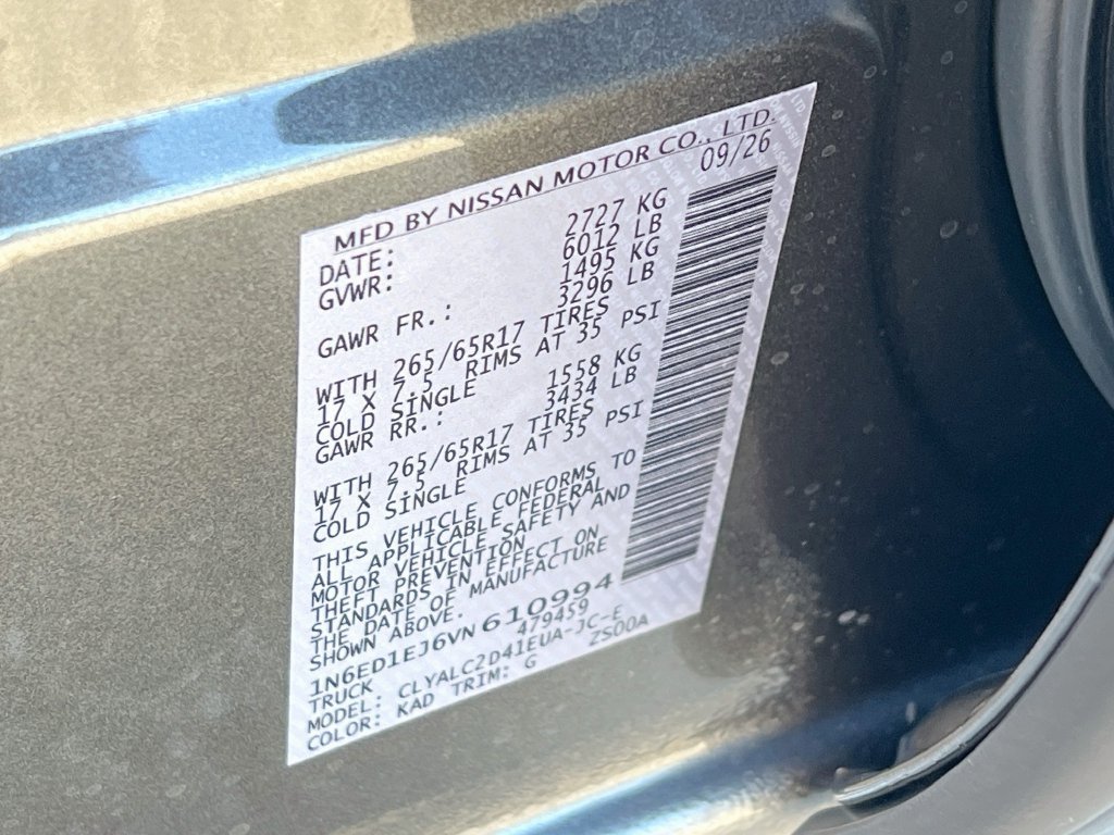 New 2027 Nissan Frontier SV RWD image 30