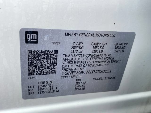 Certified 2023 Chevrolet Traverse LT w/ LPO, Floor Liner Package AWD/4WD image 26