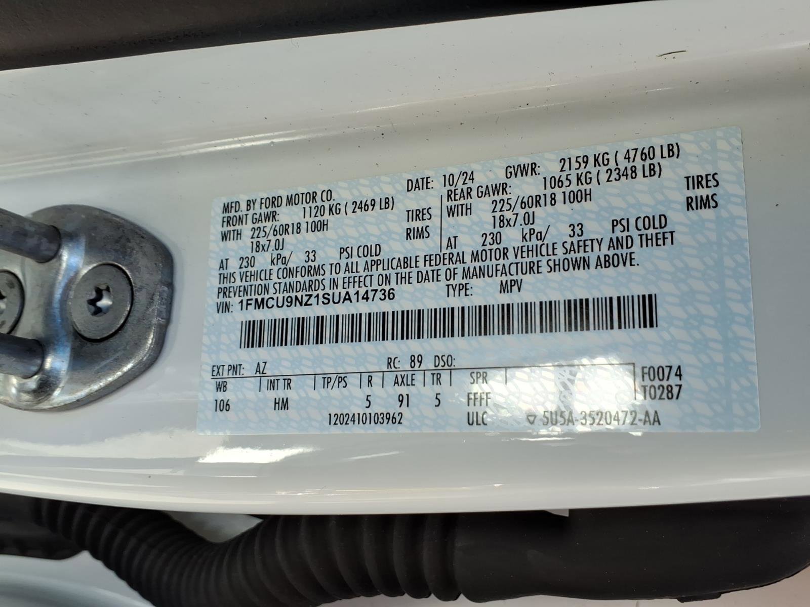 Certified 2025 Ford Escape ST-Line Select w/ Tech Pack #1 image 27