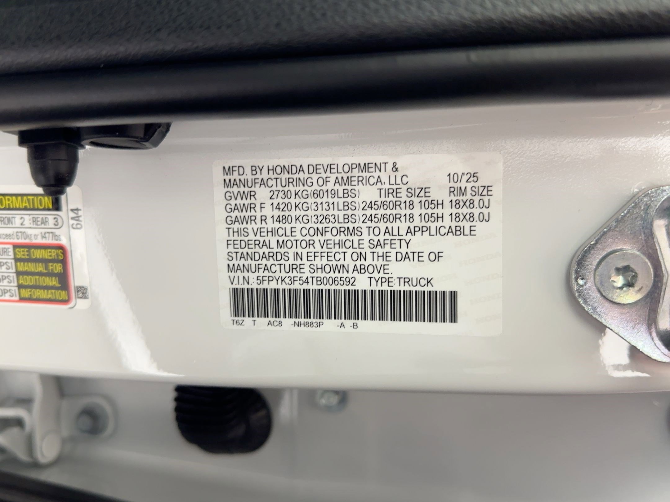 New 2026 Honda Ridgeline RTL image 20