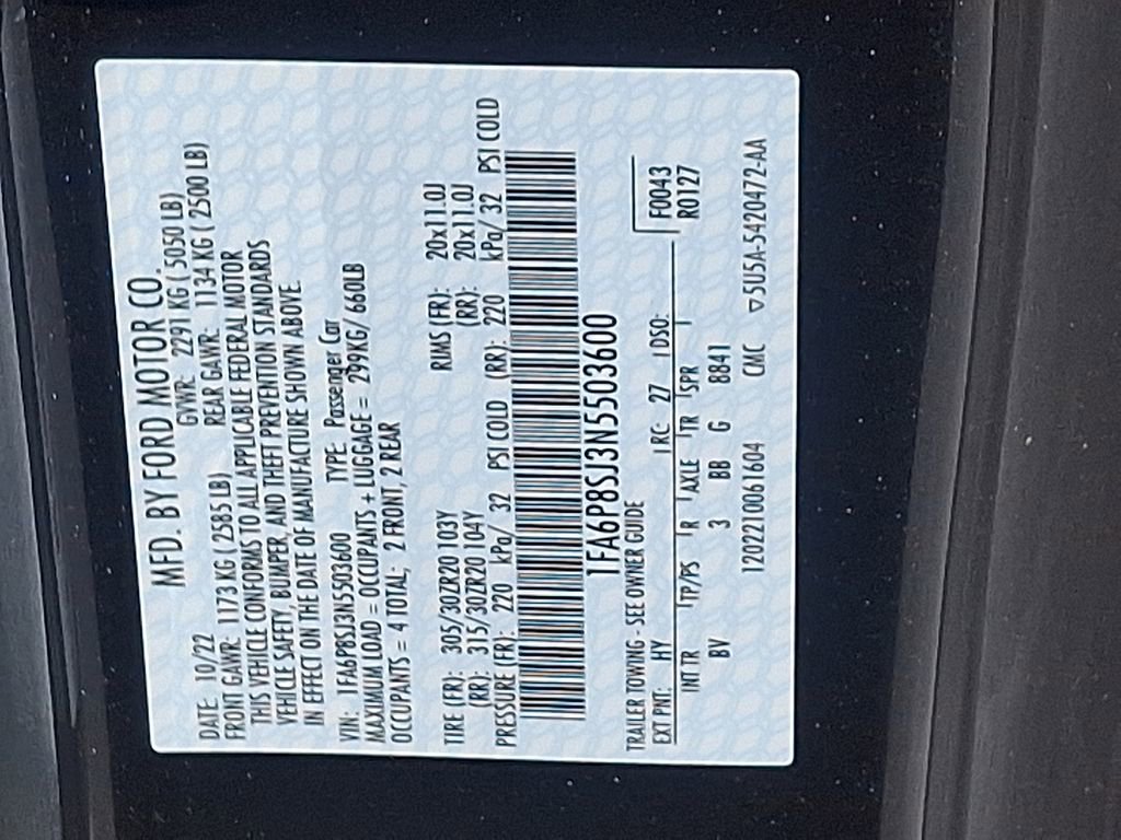 Used 2022 Ford Mustang Shelby GT500 w/ Technology Package image 30