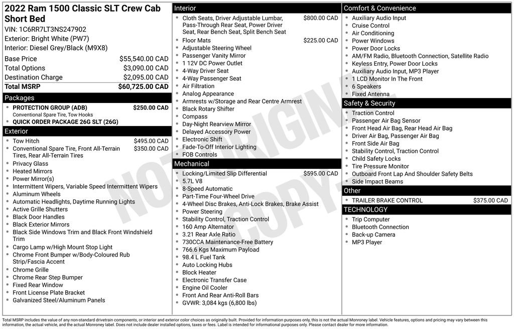 Used 2022 RAM 1500 Classic SLT w/ Protection Group image 25