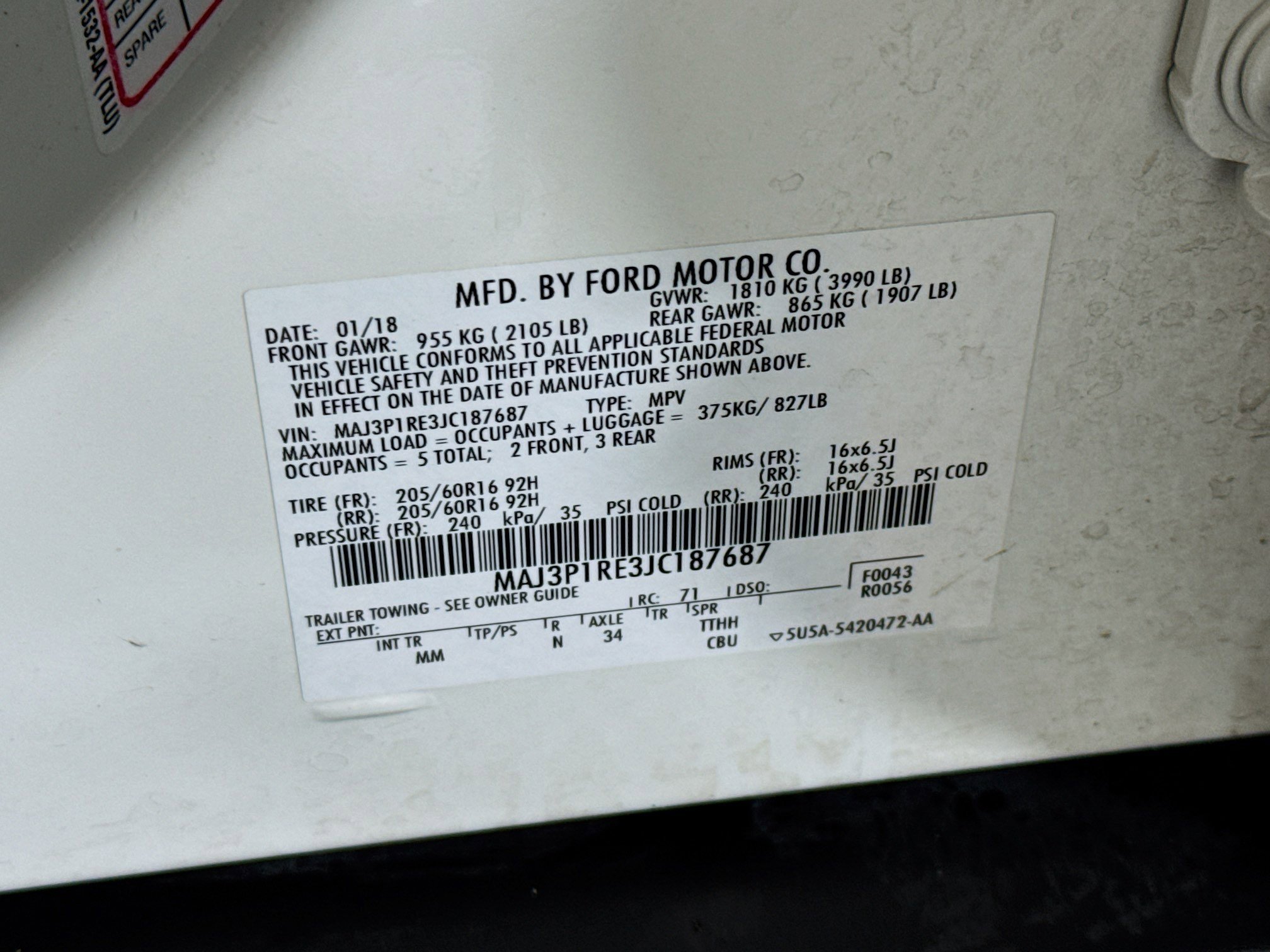 Used 2018 Ford EcoSport S FWD image 38