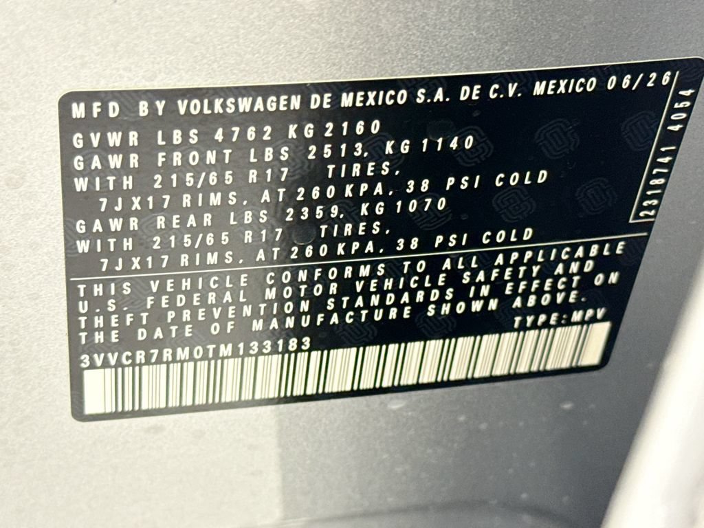 New 2026 Volkswagen Tiguan S FWD image 33
