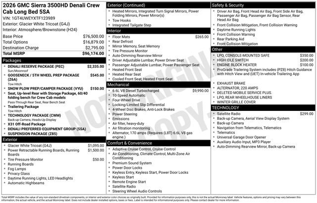 New 2026 GMC Sierra 3500 Denali w/ Denali Reserve Package image 3