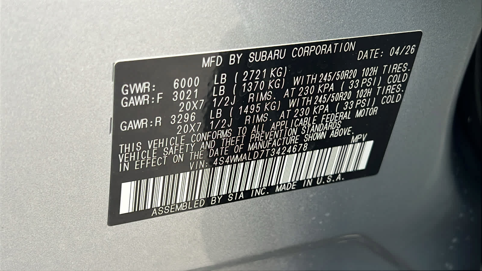 New 2026 Subaru Ascent Bronze Edition AWD/4WD image 30