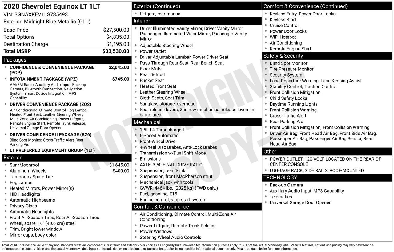 Used 2020 Chevrolet Equinox LT image 38