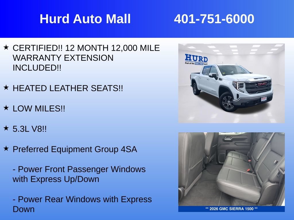 Certified 2026 GMC Sierra 1500 SLT AWD/4WD image 6