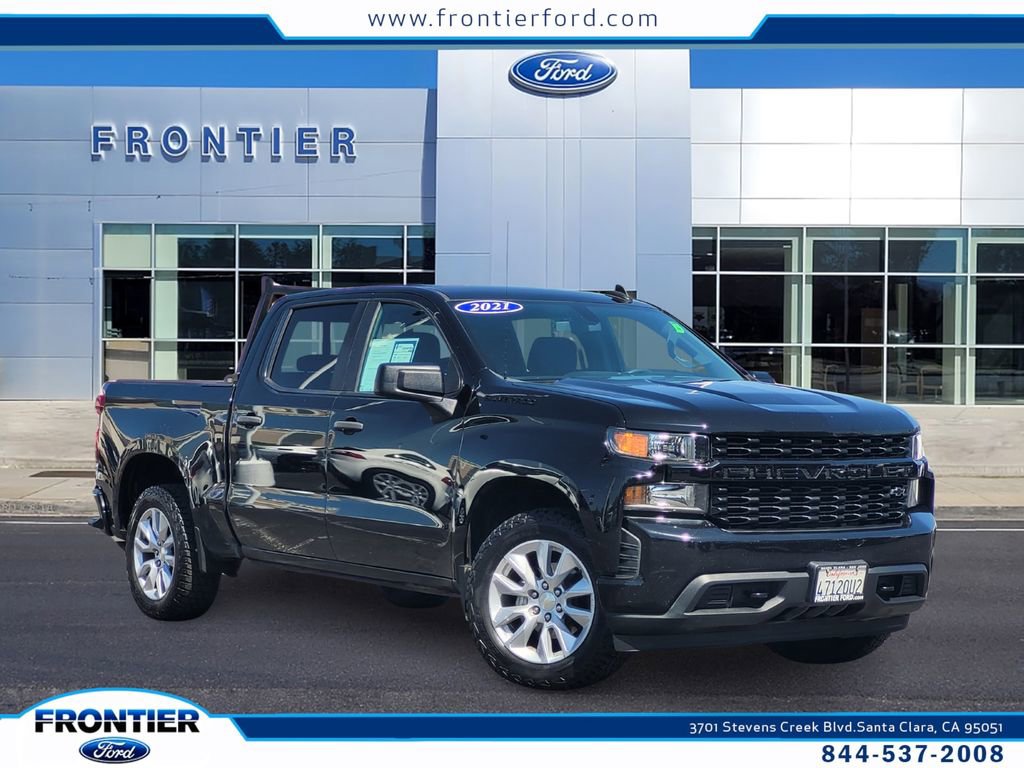 Used 2021 Chevrolet Silverado 1500 Custom w/ LPO, Dark Essentials Package