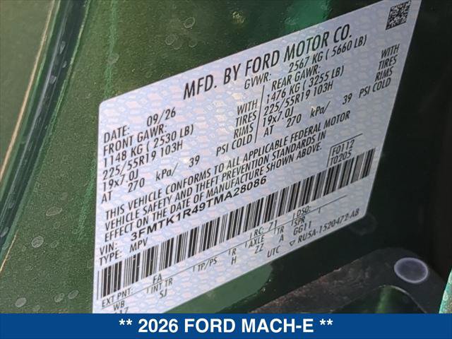 New 2026 Ford Mustang Mach-E Select w/ Comfort Package Lite RWD image 8
