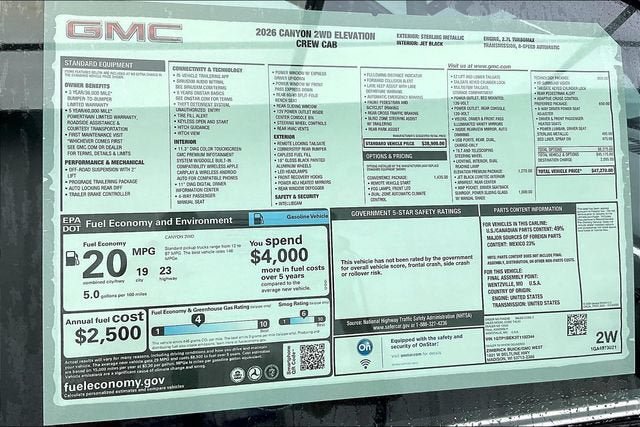 New 2026 GMC Canyon Elevation w/ Convenience Package RWD image 20