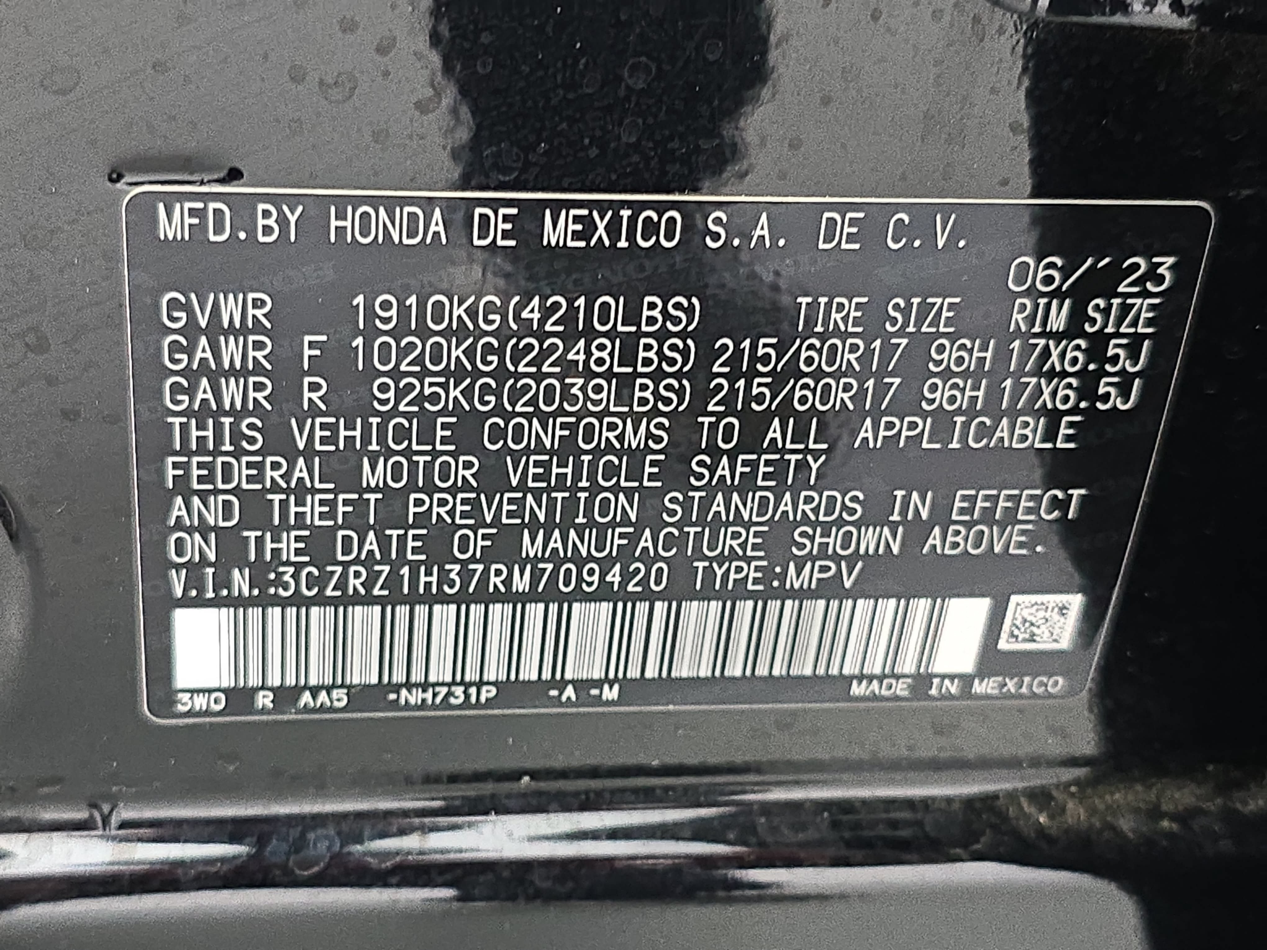 Used 2024 Honda HR-V LX image 34