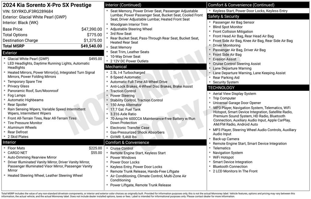 Certified 2024 Kia Sorento SX Prestige AWD/4WD image 10