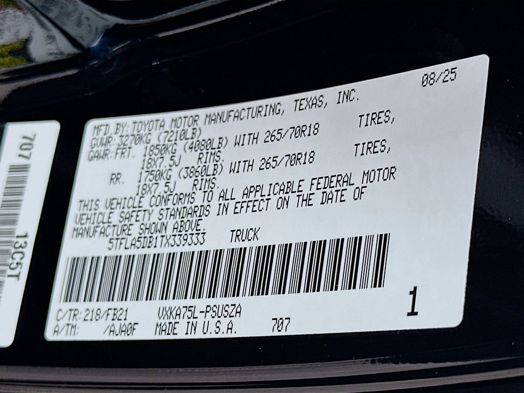 Certified 2026 Toyota Tundra SR5 AWD/4WD image 31