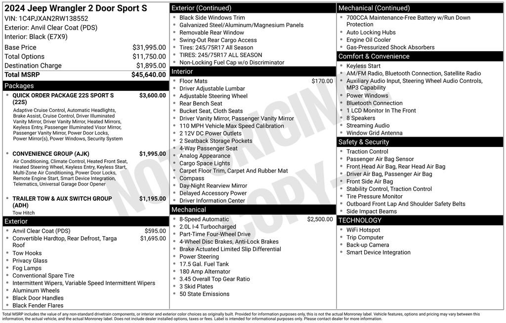 Used 2024 Jeep Wrangler Sport S image 26