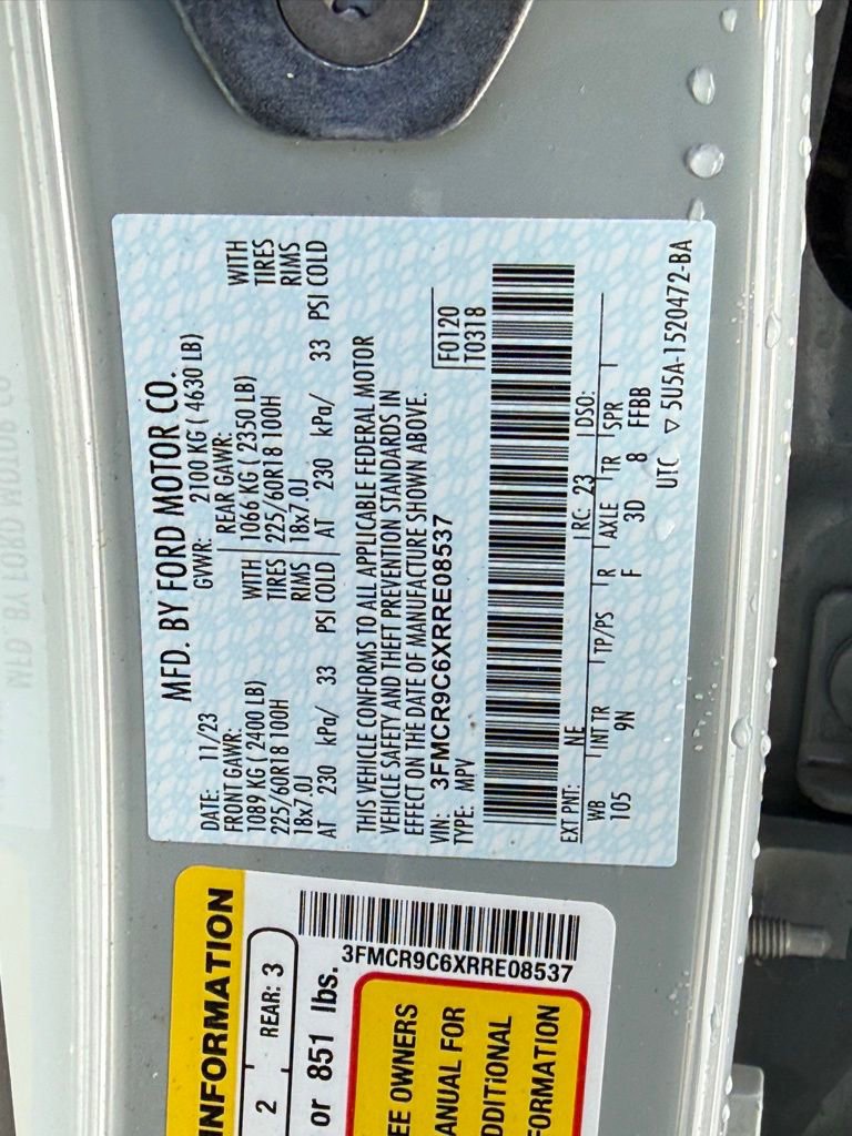 Certified 2024 Ford Bronco Sport Outer Banks w/ Tech Package image 34