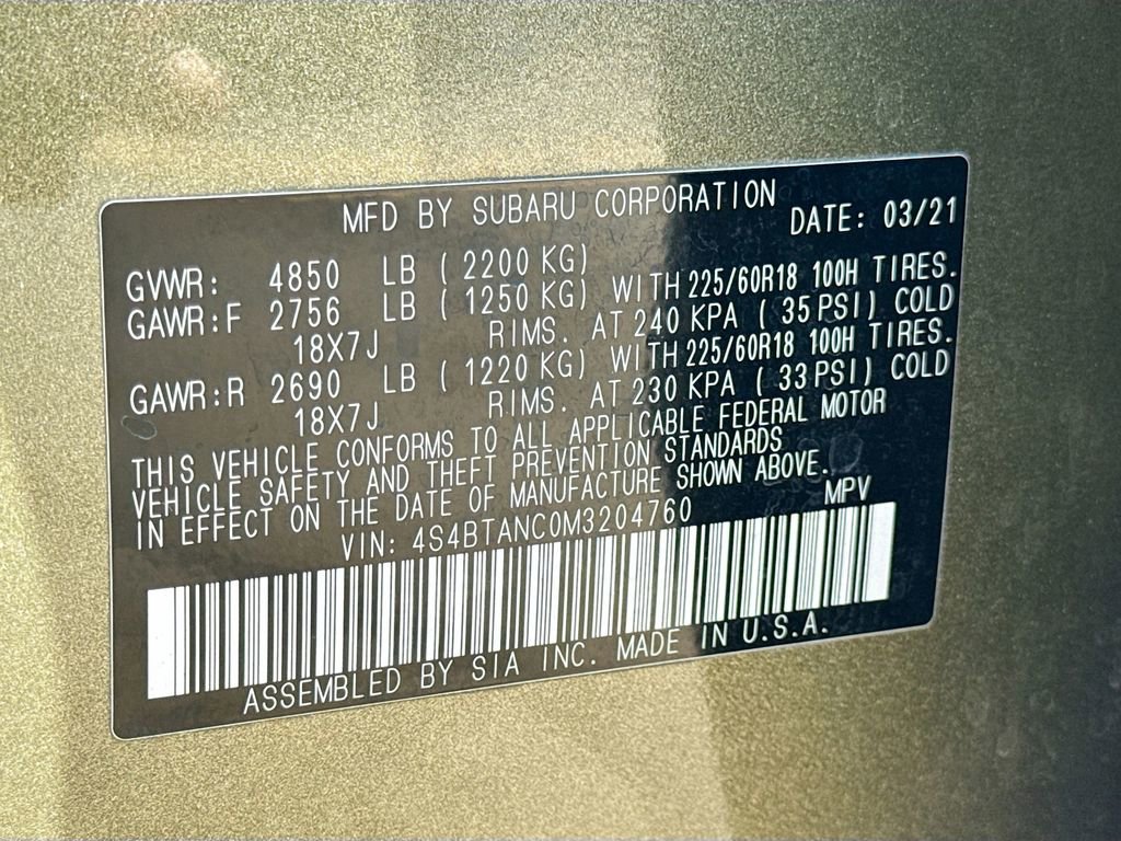 Used 2021 Subaru Outback Limited image 44