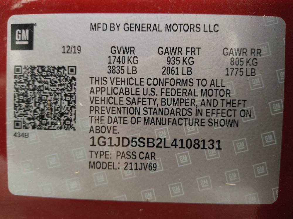 Used 2020 Chevrolet Sonic LT w/ Convenience Package FWD image 33