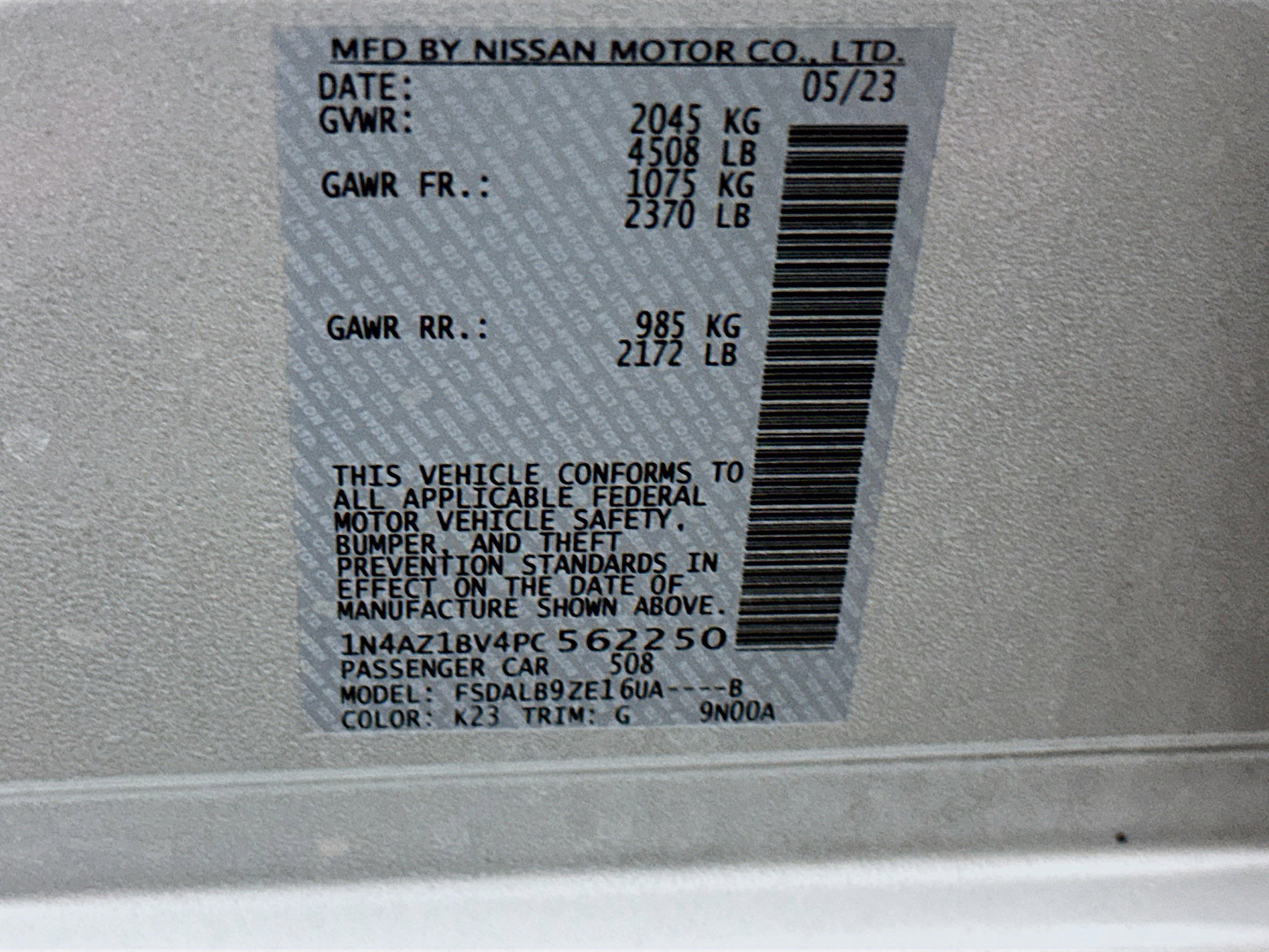 Used 2023 Nissan Leaf S image 12