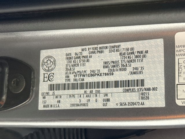 Used 2023 Ford F150 Lariat w/ Equipment Group 502A High AWD/4WD image 37