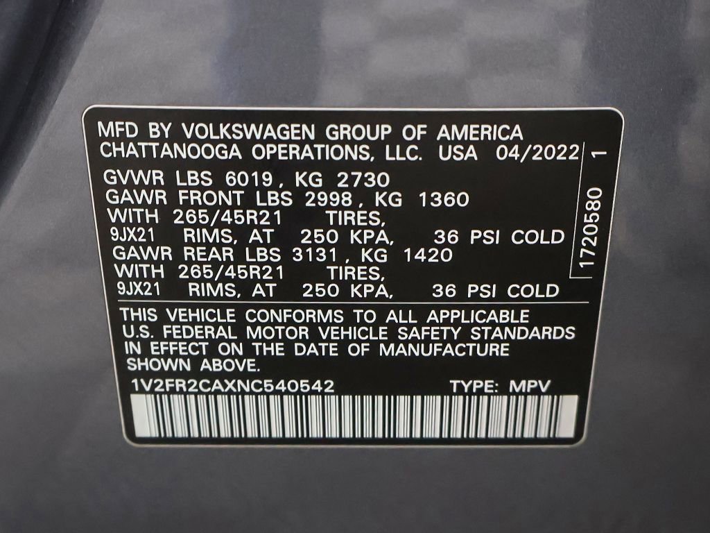 Used 2022 Volkswagen Atlas SEL Premium AWD/4WD image 58