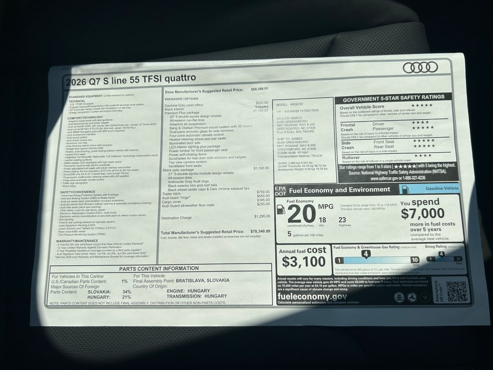New 2026 Audi Q7 Premium Plus AWD/4WD image 33
