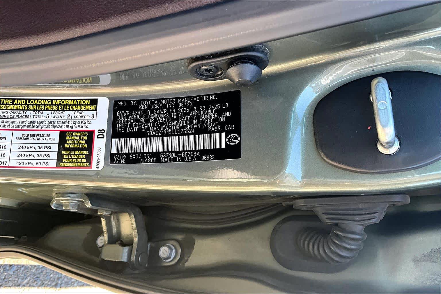 Used 2020 Lexus ES 350 w/ Premium Package FWD image 36