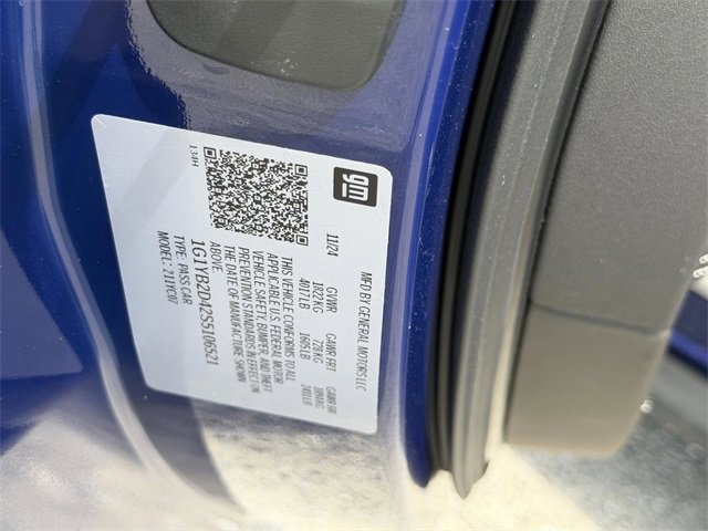 Certified 2025 Chevrolet Corvette Stingray Preferred Cpe w/ Stealth Interior Trim Package image 35