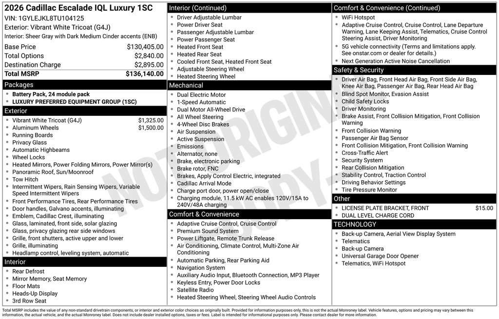 New 2026 Cadillac Escalade IQL Luxury image 39